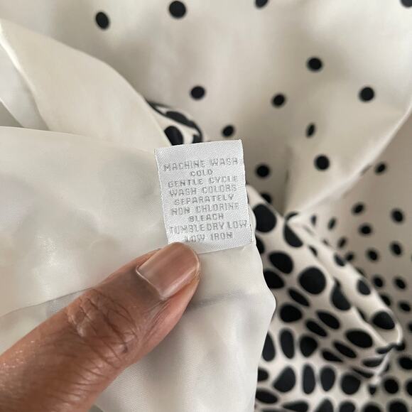 Dressbarn Ombre Polka Dot Cropped Jacket Women’s 2X White Black 3/4 Sleeves - Picture 6 of 9
